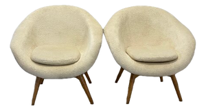 Vintage Upholstery Chairs by Navratil, 1950, Set of 2