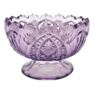 Eapg Sun Purple Salesman Sample Punch Bowl, 3.5" (Bryce Higbee, 1905) For Sale