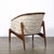 Mid-Century Modernist Tub Back Club Chair W/ Walnut Tapered Sculptural Supports For Sale - Image 13 of 17