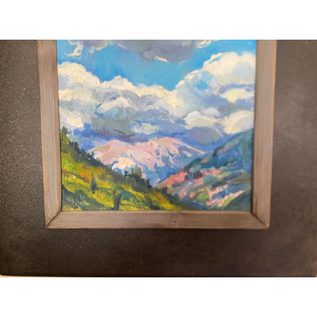 "High Noon" ~ Lorie Batson, Original Oil Painting, This Painting Captures a Bright Mountain Landscape Under a Dramatic Midday Sky. For Sale - Image 4 of 8