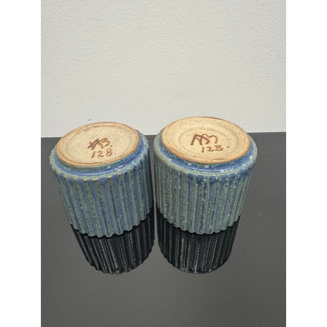 Arne Bang Denmark 1940 Pair of Stoneware Vases For Sale - Image 9 of 11