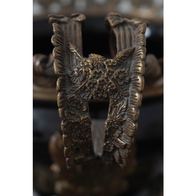 Ceramic French Style Bronze & Porcelain Center Bowl For Sale - Image 7 of 11