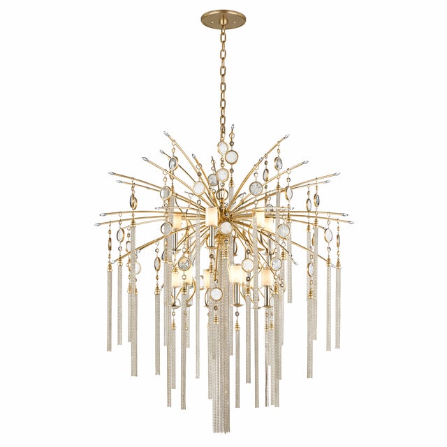 Early 21st Century Topaz Leaf Starburst Chandelier by Corbett Lighting For Sale - Image 5 of 5
