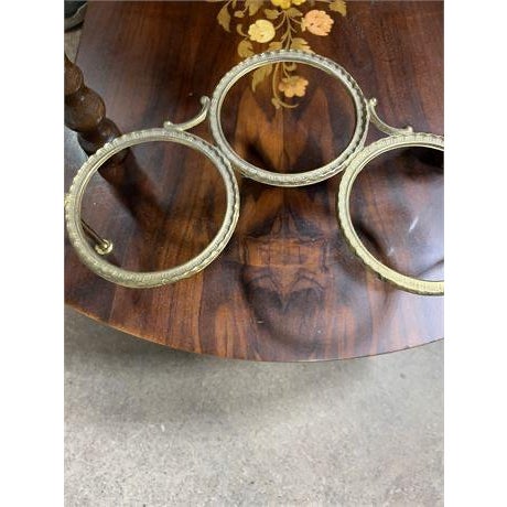 Vintage Italian Marquetry Bar/Tea or Server Cart With Inlaid Wood and Two Drop Leaves, Mid-Century For Sale - Image 14 of 17