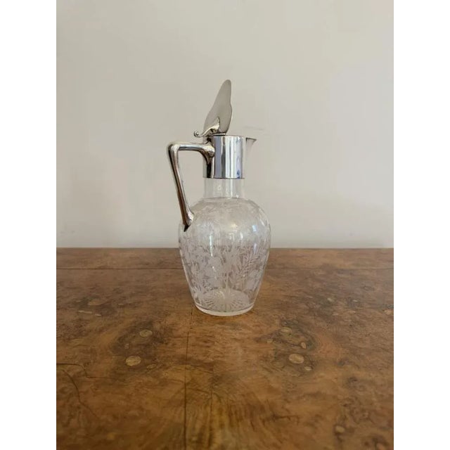 Antique Victorian Silver Plated Claret Jug, 1880 For Sale - Image 3 of 9