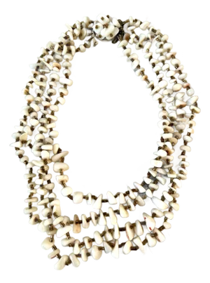 Vintage Abalone Shell and Glass Beaded Multi Strand Necklace