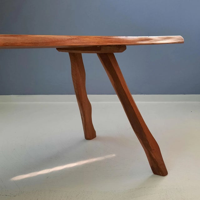 1960s Tree Slab Coffee Table in Wood, 1960s For Sale - Image 5 of 7