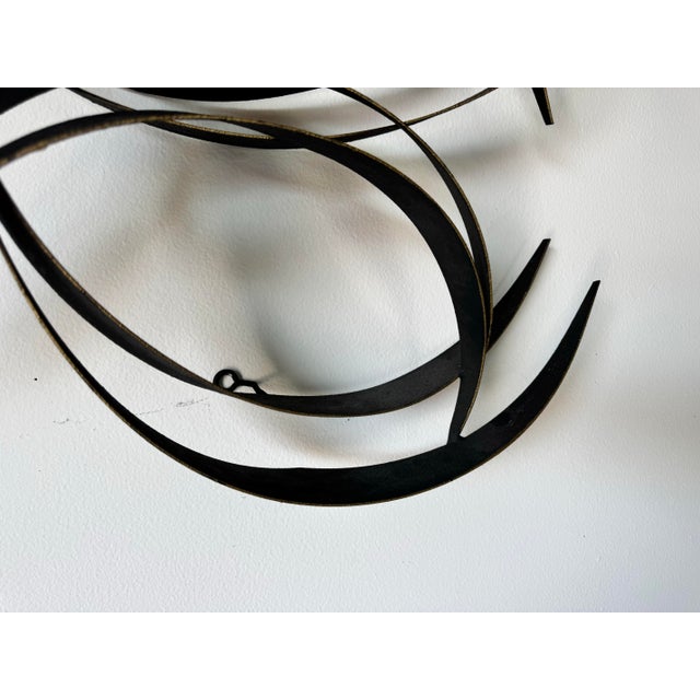 1990s 1993 Vintage Brutalist Abstract Metal Wall Sculpture by Curtis Jere For Sale - Image 5 of 12