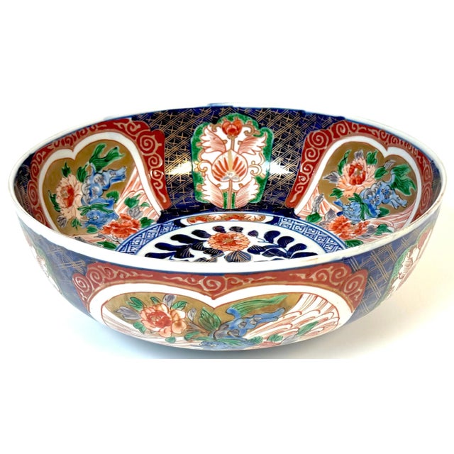 Fukagawa Meiji Period Japanese Imari Bowl Attributed to Fukagawa, Circa 1880 For Sale - Image 4 of 12