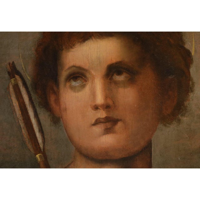 Andrea Del Sarto. Bottega, Saint Sebastian Del Sarto, 1560, Oil on Panel For Sale - Image 11 of 13