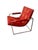 Red Mid Century Scoop Chair After Milo Baughman for Thayer Coggin For Sale In Boston - Image 6 of 8