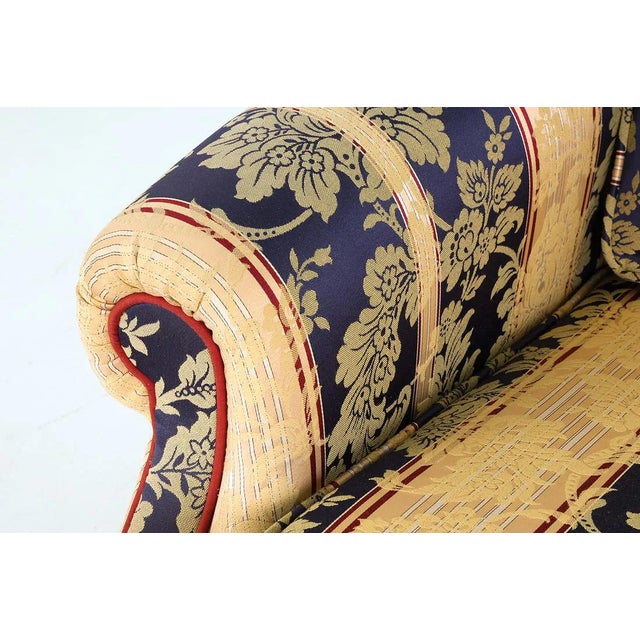 Late 20th Century Late 20th Century Pair Peter Guild Upholstery Fine English Fabric Upholstered Rolled Arm Lounge Chairs For Sale - Image 5 of 10