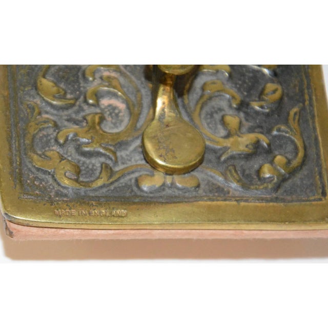 We are featuring an ornate Victorian inkwell with a rocking blotter. The details on the cast bronze are intricately woven...