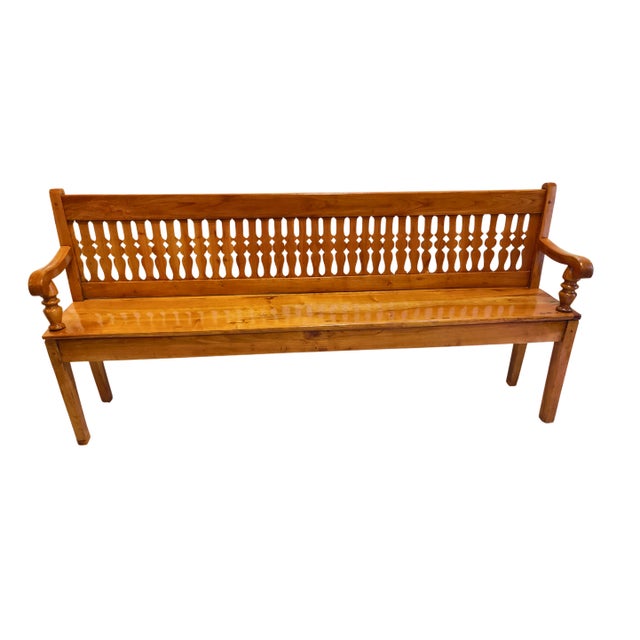 Biedermeier Bench in Cherrywood, South Germany, 1830 For Sale - Image 5 of 10