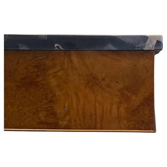 Wood Neoclassical Style Burlwood Wall Mount Console Tables, Pair For Sale - Image 7 of 10