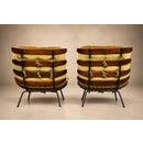 Pair of Costela Armchairs in Brazilian Hardwood & Olive Mohair, Martin Eisler, Brazil, 1956 For Sale - Image 12 of 18