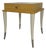 Italian Modern Side Table in Maple with Cream Lacquer and Chrome, 1980s For Sale