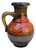 Ceramic Mid-Century Model No. 334-19 Pitcher in Hand-Painted, Brown Ceramic with Red and Blue Glaze, West German, 1960s For Sale - Image 7 of 7