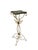 Hollywood Regency Lacquered Wrought Iron Pedestal Table with Marble Top, 1970s For Sale - Image 9 of 9