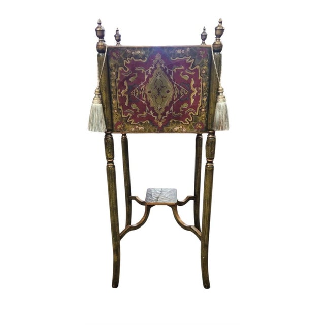 Fine Castilian Crackle Painted Plant Stand For Sale - Image 11 of 11