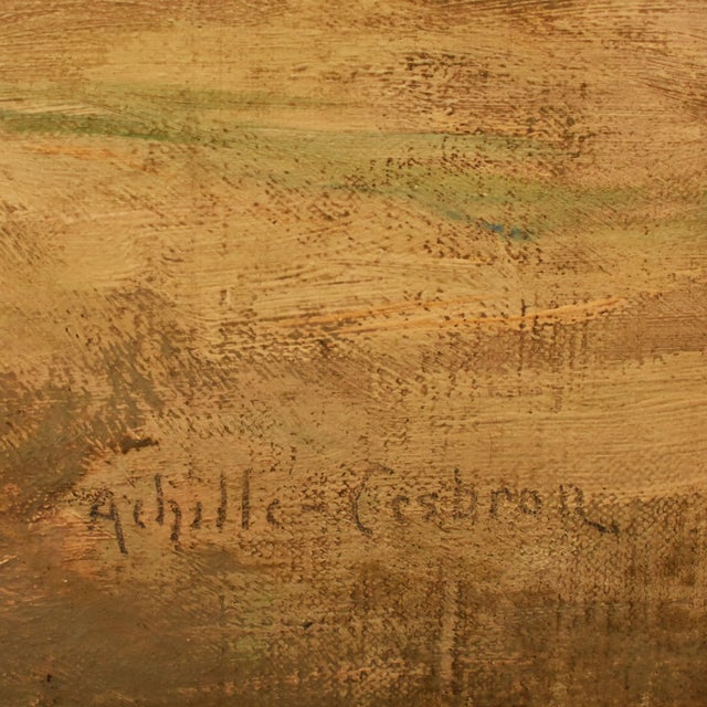 Achille Théodore Cesbron, Jeté De Roses,19th Century, Oil Painting on Canvas, Framed For Sale - Image 8 of 10