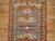 Late 20th Century Blue Orange Vintage Moroccan Mini Rug For Sale - Image 5 of 6