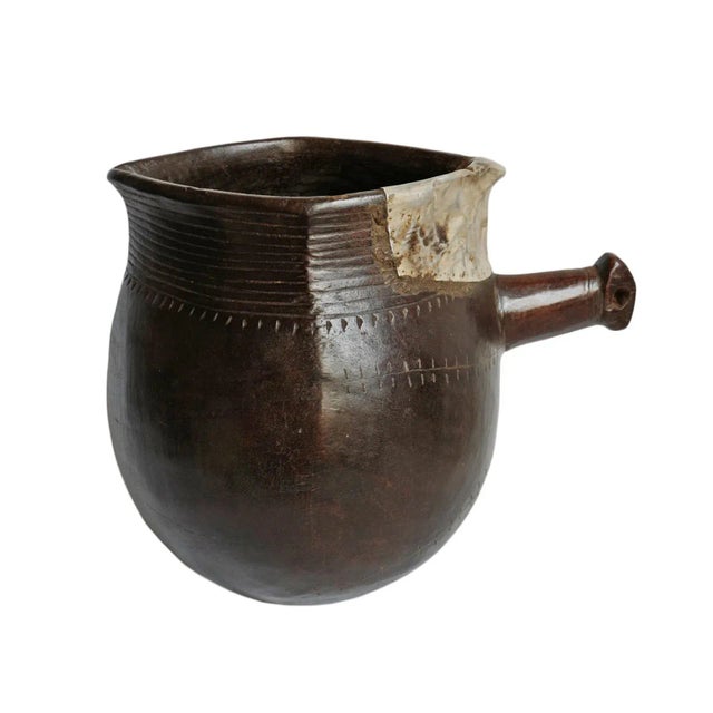 Brown Vintage Village Pitcher For Sale - Image 8 of 8