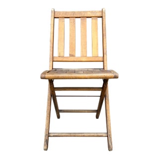 Mid 20th Century Antique Wooden Folding Chair For Sale