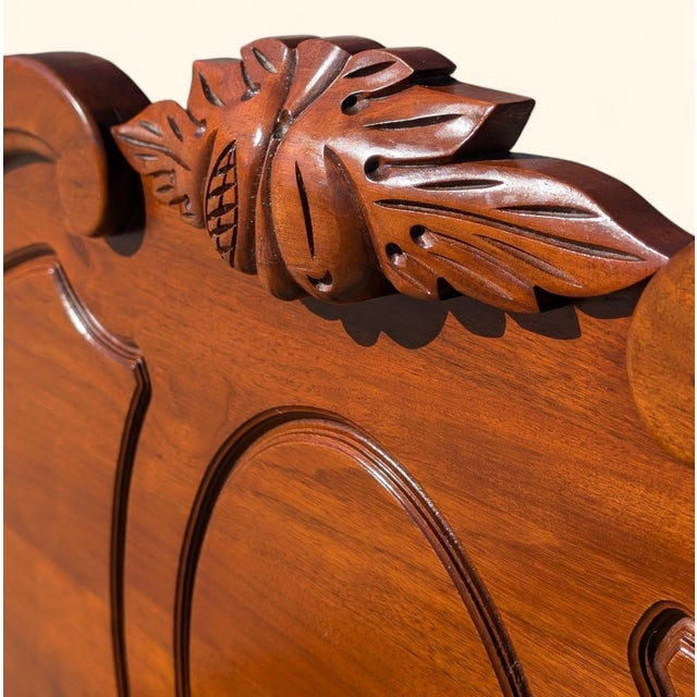 Antique Abernathy Walnut Full-Size Bed Frame in Victorian Style For Sale In Los Angeles - Image 6 of 11