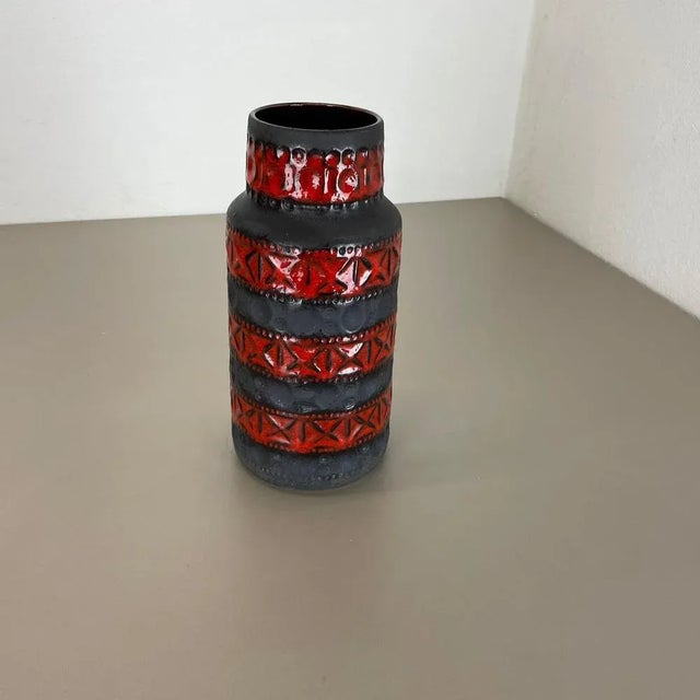 Colorful Fat Lava Pottery Vase from Bay Keramik, Germany, 1970s For Sale - Image 3 of 16