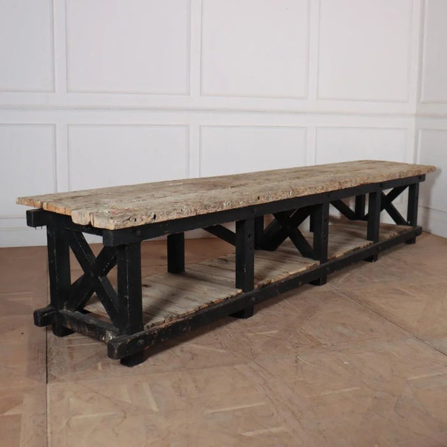 Monumental Pine Display Table For Sale - Image 10 of 10