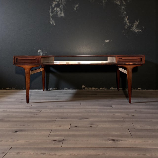 Vintage Danish Coffee Table with Drawers by Johannes Andersen for CFC Silkeborg, 1960s For Sale - Image 11 of 13