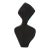 Modern Sculptural Vase in Black Shagreen by R&y Augousti For Sale