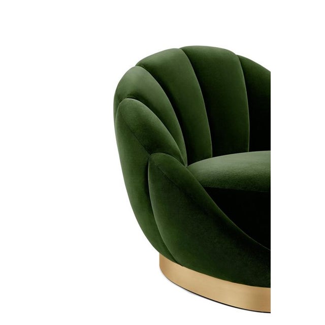 Olympia armchair by munna dimensions: d 100 x w 110 x h 91 cm. Sh: 42 cm. Materials: wood, foam, and upholstery. Finish:...