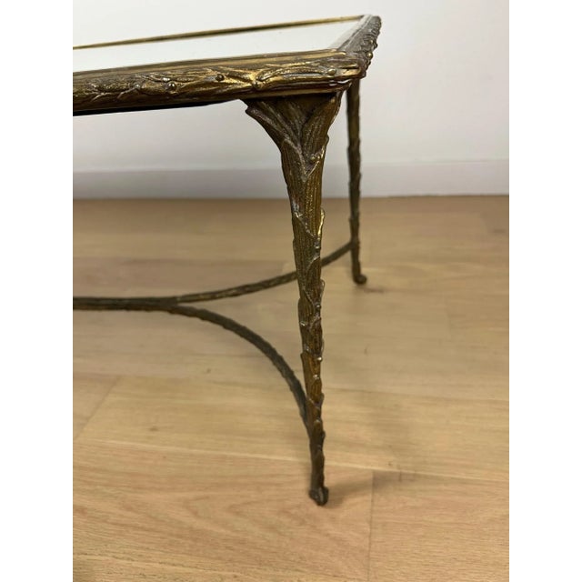 Maison Baguès Rare Maison Jansen Bagues Gilt Bronze Coffee Table A-List For Sale - Image 4 of 12