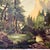 Wood Sentinel Rock Through Pines Yosemite Oil on Board - After Thomas Moran Circa 1915 For Sale - Image 7 of 12