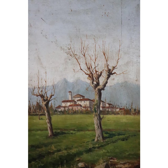 Countryside Landscapes, Oil Paintings on Board, Early 20th Century, Framed, Set of 2 For Sale - Image 14 of 17