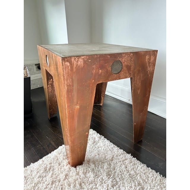 Copper Custom Side Table For Sale - Image 12 of 12
