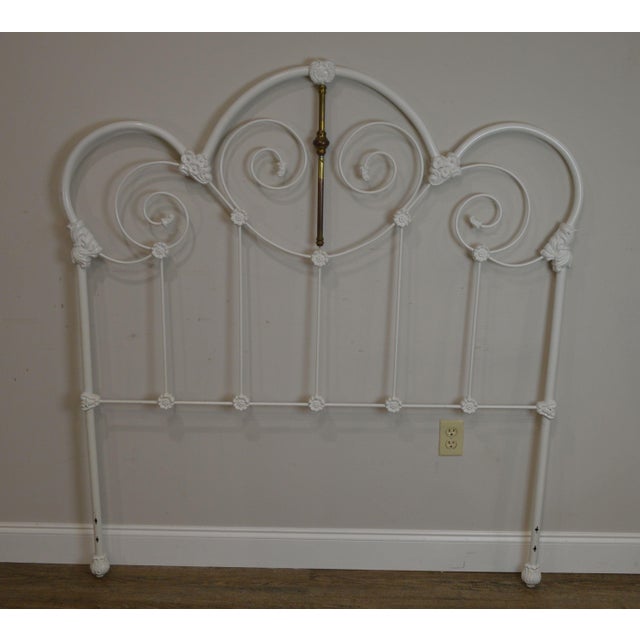 Victorian Style White Painted Iron Full Size Headboard Chairish