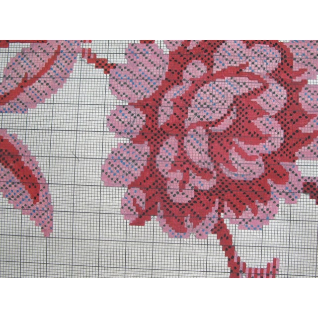 Red Antique French Textile Design For Sale - Image 8 of 9