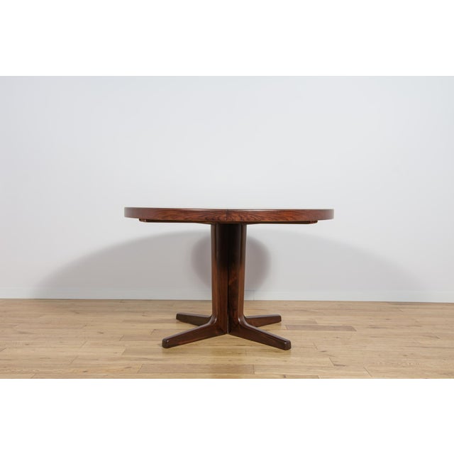 Mid-Century Round Rosewood Extendable Dining Table, Denmark, 1960s For Sale - Image 10 of 18