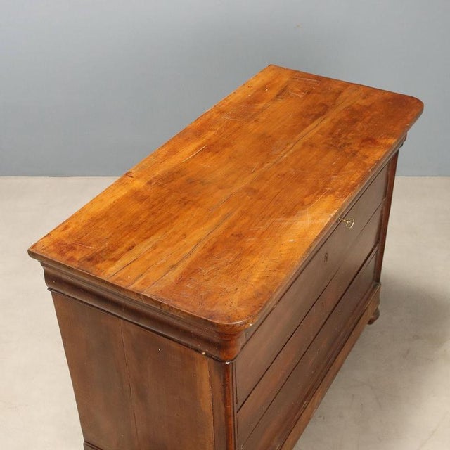 19th Century Louis Philippe Walnut Chest of Drawers, Italy For Sale - Image 9 of 12