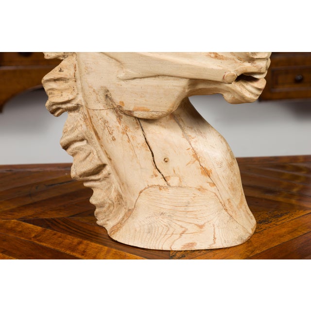 1940s American Carved Wooden Horse Head Fragment with Weathered Patina For Sale In Atlanta - Image 6 of 10