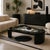 XL Postmodern Glass Black Lacquer Triangular Coffee Table For Sale - Image 9 of 9