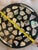 Vintage Abalone Shell Mosaic Round Tray - Design Gifts International - Black Lacquer - Mid-Century Coastal For Sale In Cleveland - Image 6 of 7