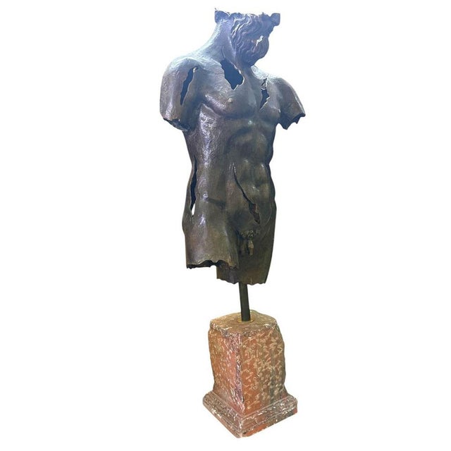 20th Century Bronze Nude Sculpture Torso of Hermes For Sale - Image 4 of 6