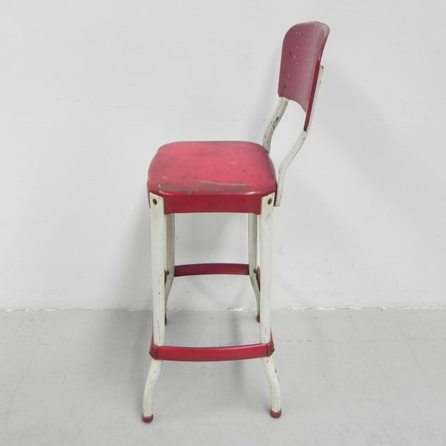 Industrial Cosco Steel Bar Stool, 1950s For Sale - Image 4 of 18