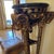 Regal Ram’s Head Pedestals (2) Cast Metal in Black & Gold with Black marble tops. Exquisite detail!