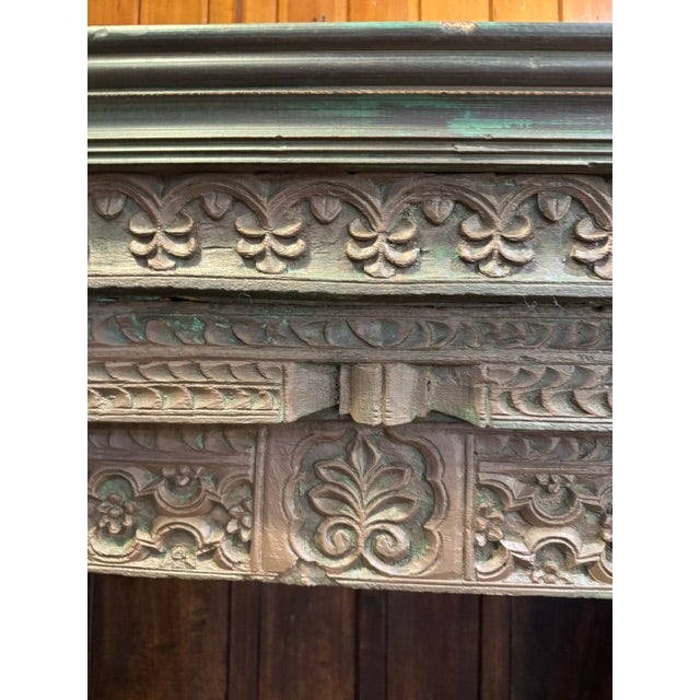 Mid 19th Century XL Indian Carved Wood Bookcase For Sale - Image 12 of 13