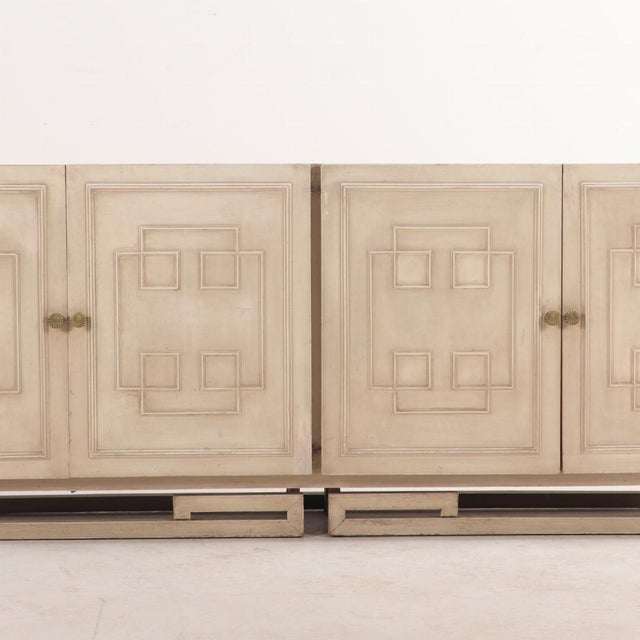 Mid-Century Modern Painted Four Door Dresser or Sideboard C 1960 For Sale - Image 4 of 6